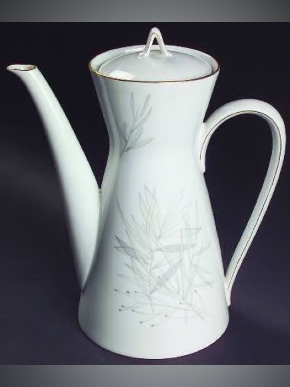 Vintage Rosenthal Form 2000 Grasses Pattern Porcelain Coffee Pot from Germany